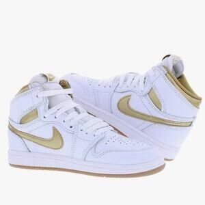 Jordan Little Kid's 1 Retro High OG White/Metallic Gold Sz 3Y